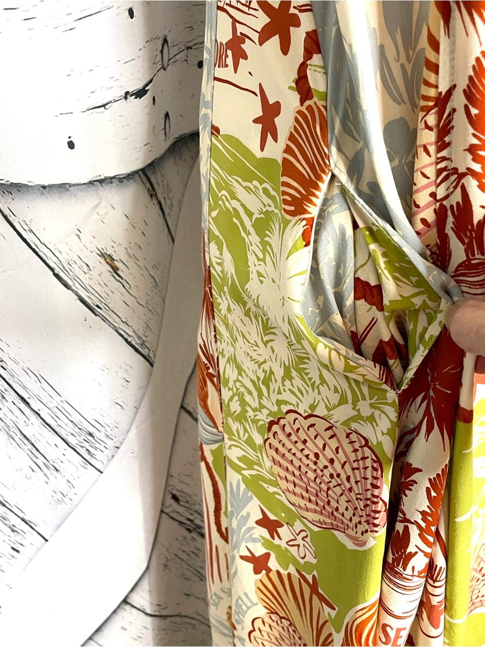 Label of Love Anthropologie Maxi Dress Seashore Pattern M - Picture 5 of 8